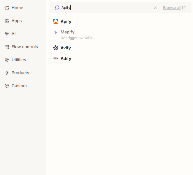 Zapier choosing source of trigger